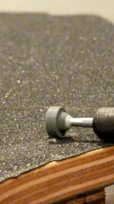 Grinding a dangerous screw point down
